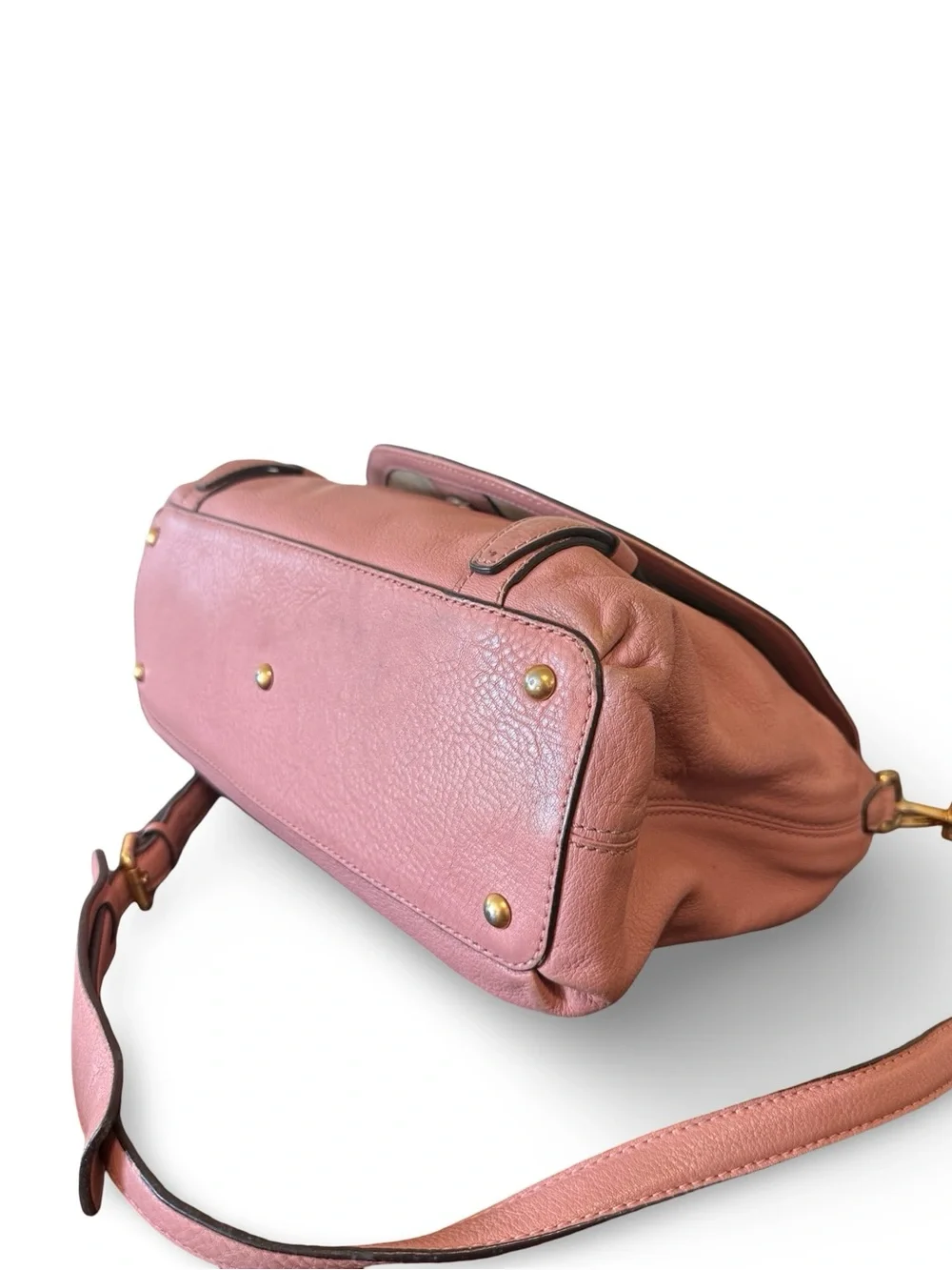 MCM Dusty Rose Leather Satchel Handbag - Women
